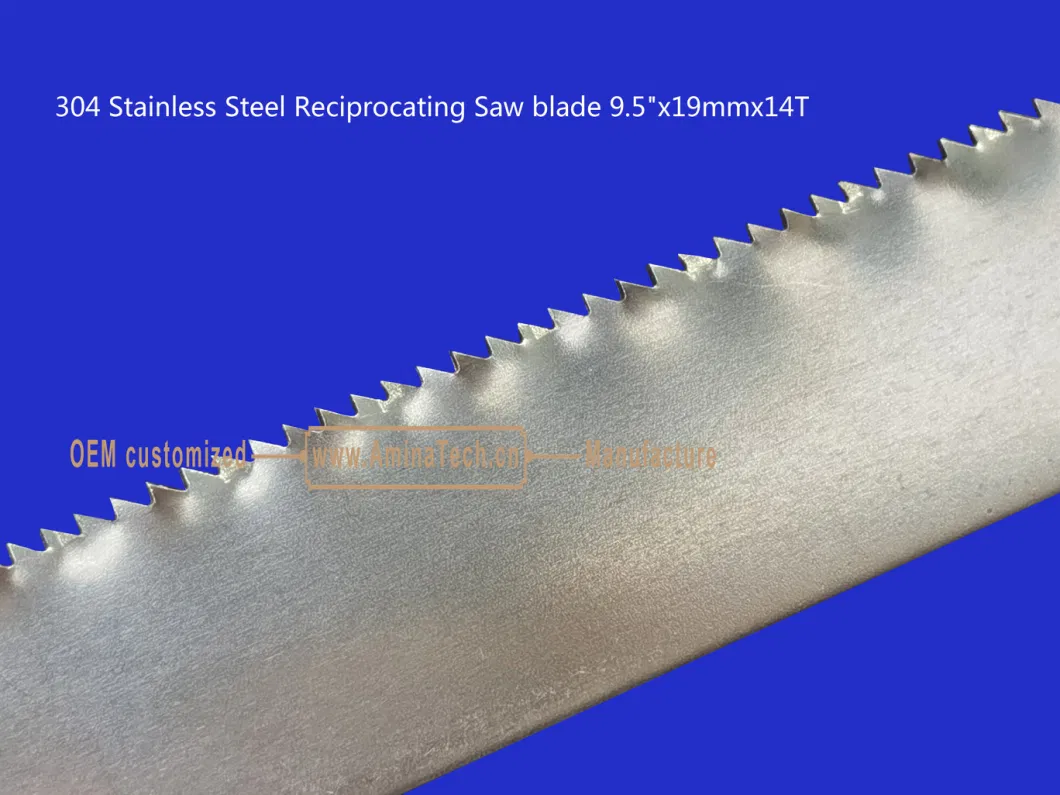 304 Stainless Steel Reciprocating Saw blade 9.5"x19mmx14T,Frozen Meat,Bones